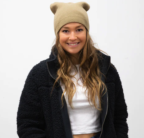 Lightweight Cashmere Pom Pom Hat, Cashmere Hat, Cashmere Pom